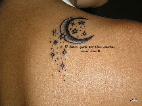 30 Hottest Star Tattoo Designs | Tattoo's | Moon tattoo designs .