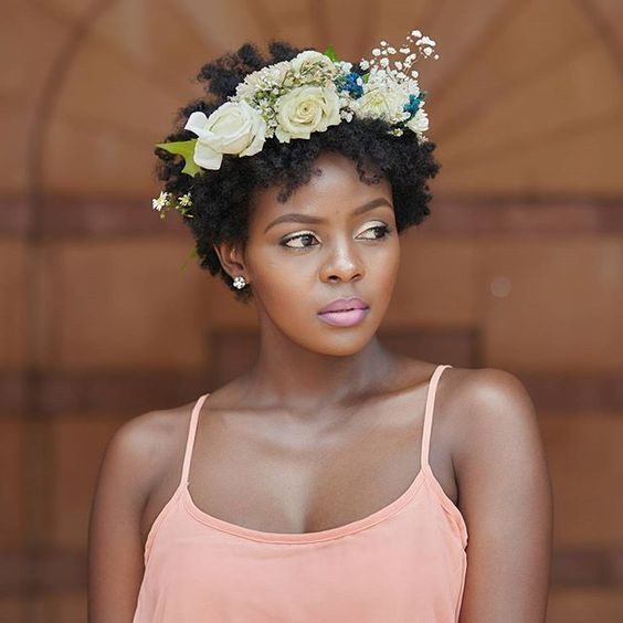 TWA | Natural hair styles, Natural hair wedding, Flower crown .