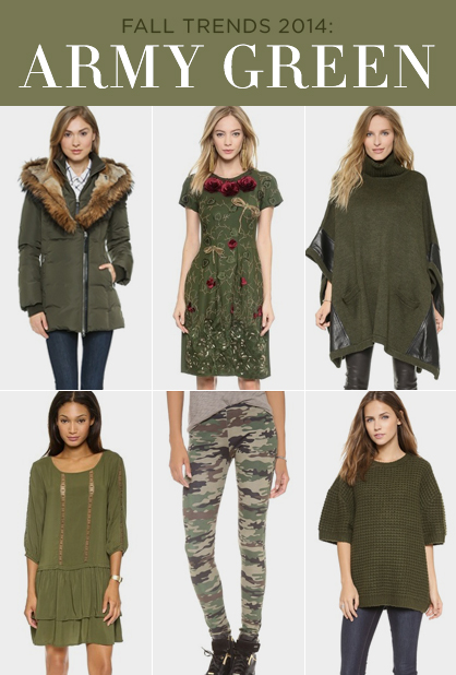 Fall 2014 Military Green Fashion Trend | LadyLUX - Online Luxury .