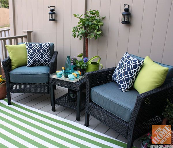 Fresh & Fabulous Front Porch and Patio Ideas | Small deck .