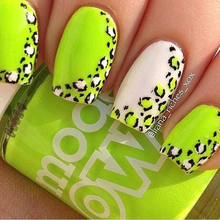 15 Ideas to Make a New Manicure | Cheetah nail designs, Green .