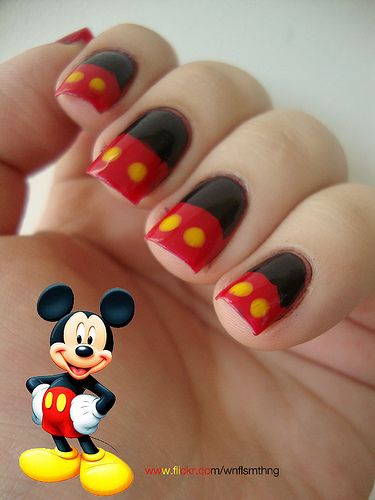 Mickey Mouse Nails | Mickey mouse nails, Mickey nails, Mickey .