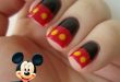14 Ingenious Mickey Mouse Nail Art Designs | Mickey mouse nails .