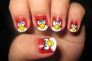 nail art design angry birds | Bird nail art, Nail art for kids .