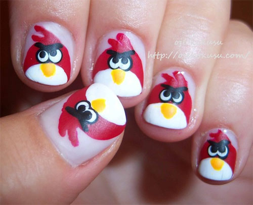 Cute Angry Birds Nail Art Designs & Ideas 2013/ 2014 | Fabulous .