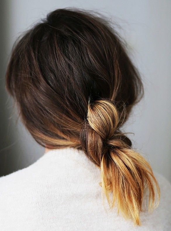 effortless knotted ponytail | Hair knot, Hair styles, Knot ponyta