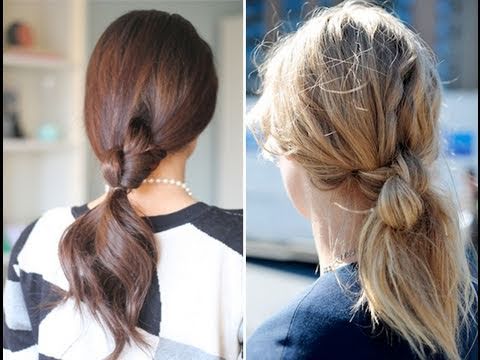 Easy Knotted Ponytail - YouTu