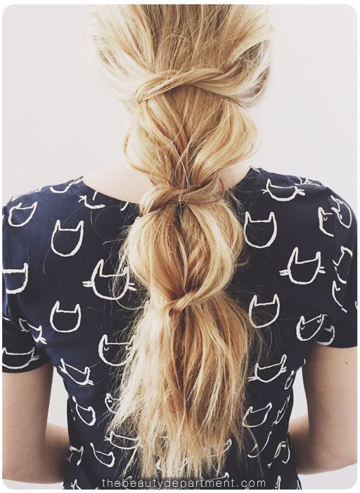 MESSY KNOTTED PONYTAIL | Long hair styles, Hair styles, Hair .