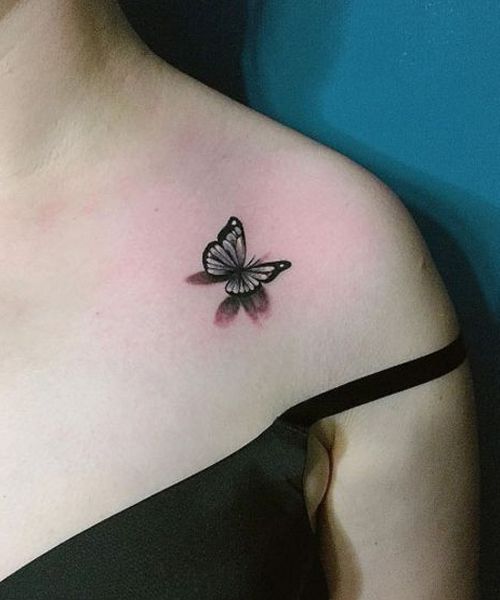 Most Loving 3D Butterfly Tattoos on Shoulder for Women | Butterfly .