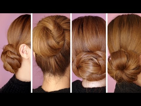 4 Easy Hair Bun Tutorials for the Holidays - YouTu