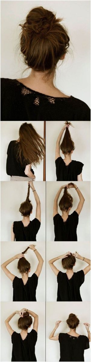 14 Simple Hair Bun Tutorial To Keep You Look Chic in Lazy Days .
