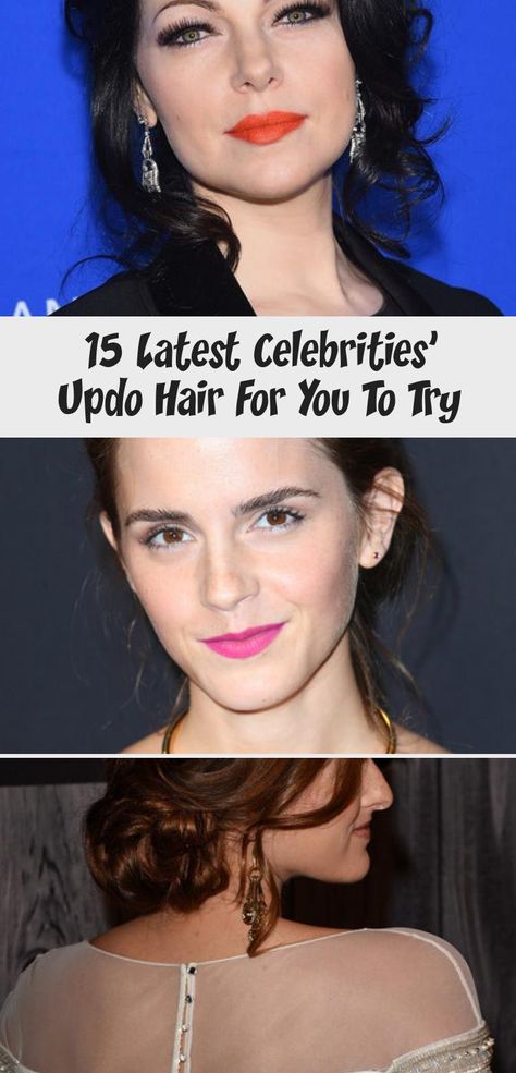 15 Latest Celebrities' Updo Hair For You To Try | Sleek updo, Your .
