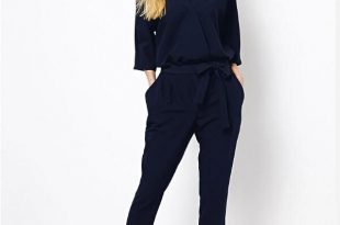 Womens Stylish Casual Modern V Neck Jumpsuit | Fashion, Jumpsuits .