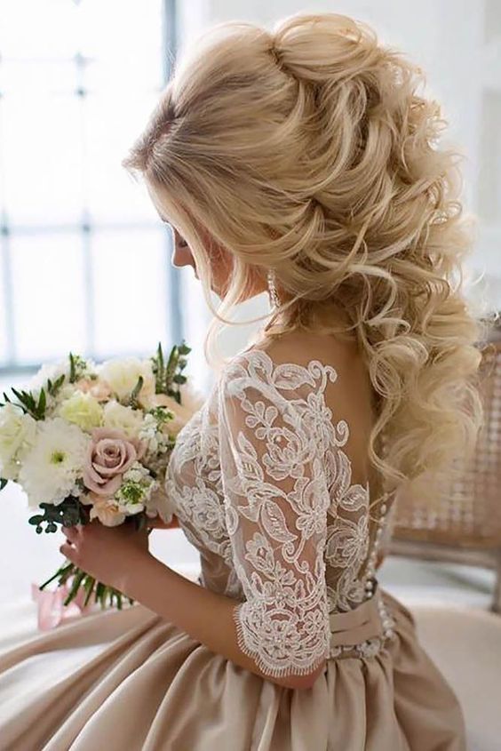 Wedding Prom Hair Updos & Long Hairstyles for Wedding #weddings .