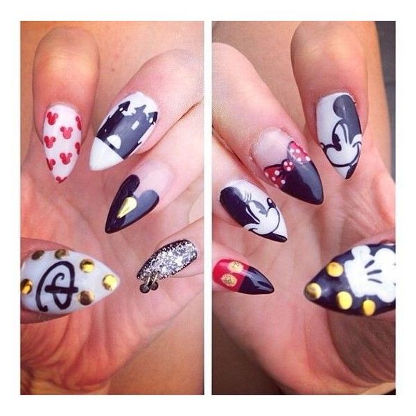 Lovely Cartoon Themed Nails for the Week ❤ liked on Polyvore .