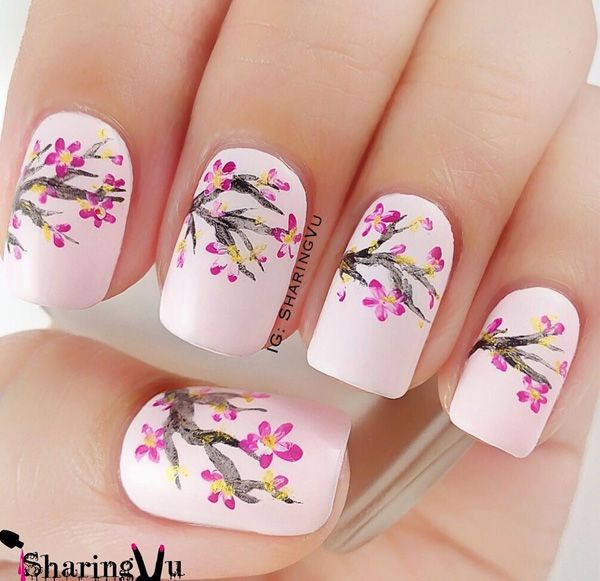 Lovely Cherry Nail Art Designs