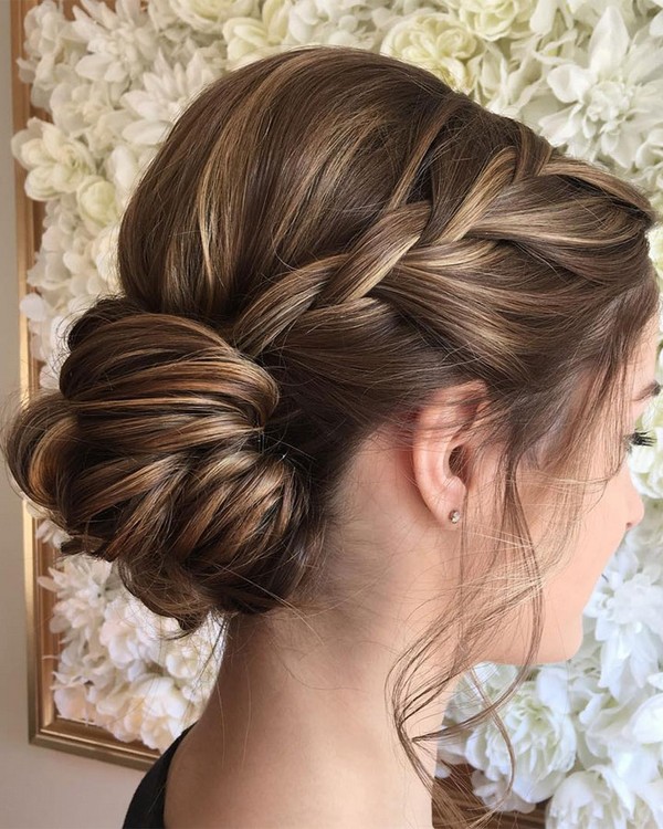 twisted bridal low updo wedding hairstyles - EmmaLovesWeddin