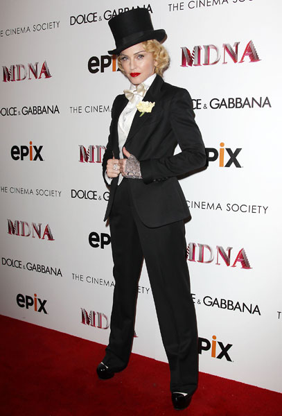Madonna Nails The Menswear Trend In Tuxedo | FASHI