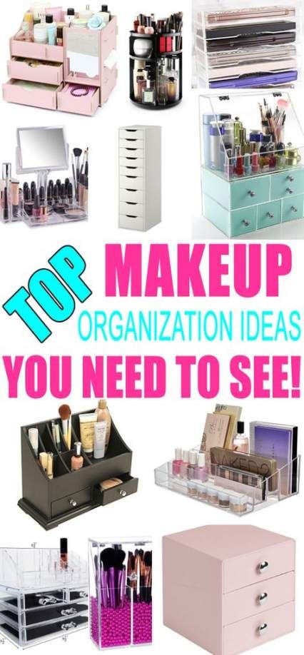 Makeup Storage Ideas Organizing Small Spaces 49 Ideas #makeup .