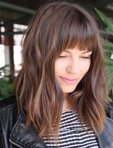 21 Easy Medium Length Hairstyles With Bangs For Women 2019 .