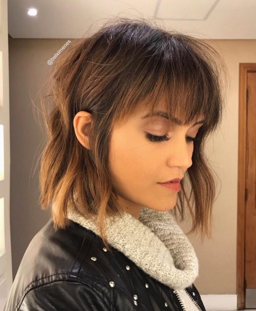 53 Popular Medium Length Hairstyles With Bangs in 20