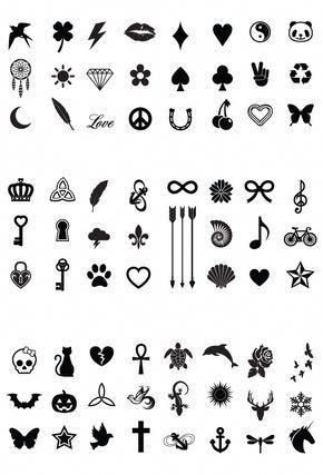 Mini Black Temporary Tattoo Set | Tattoo set, Icon tattoo, Mini .