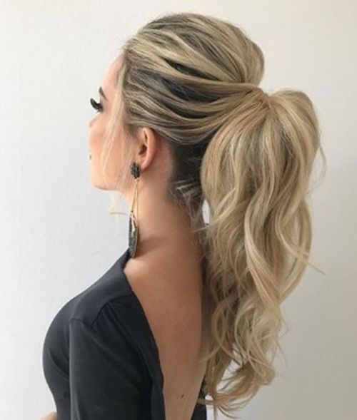 15 Of The Most Preferred Long High Pony Hairstyles 2019 for Prom .