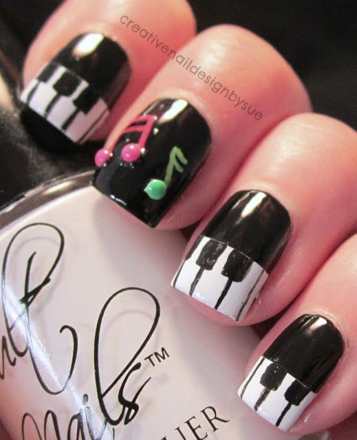 Music Manicure for You to Rock | Music nails, Creative nail .