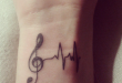 music tattoo LOVE IT! music=mylife! | Wrist tattoos, Heart tattoo .