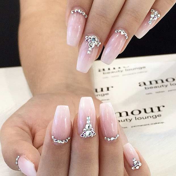 31 Elegant Wedding Nail Art Designs | Bridal nails, Bridal nail .