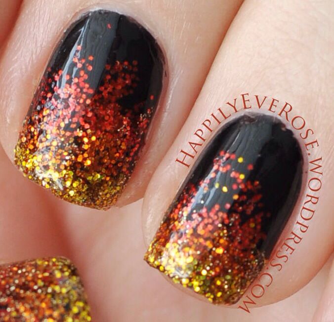 Hunger Games – Catching Fire Nails | Fire nails, Thanksgiving nail .
