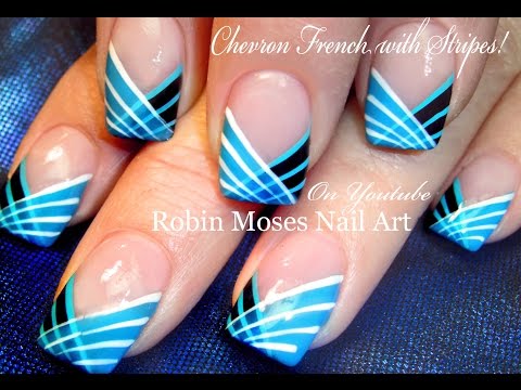 DIY Easy Striped Nails Design | How to Paint with a Striping Brush .