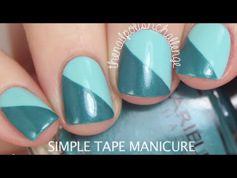 DIY NAIL ART: Cute Nail Art Design using Scotch Tape! - YouTu