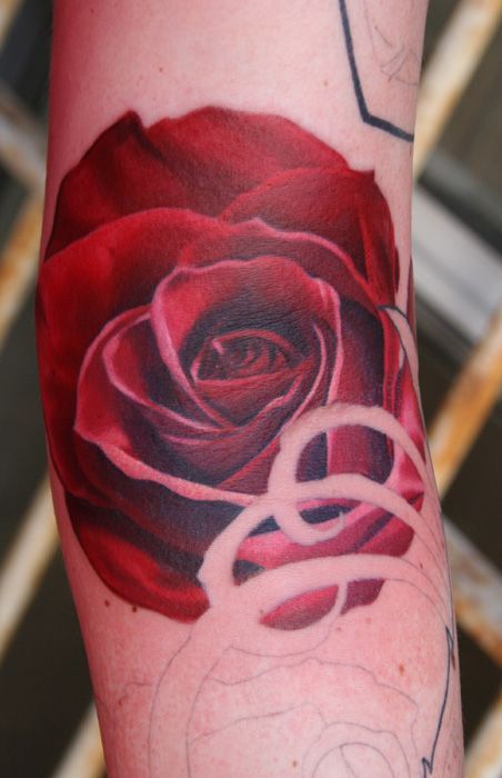 15 No Line Flower Tattoos You Must Love | Rose tattoo on arm, Rose .
