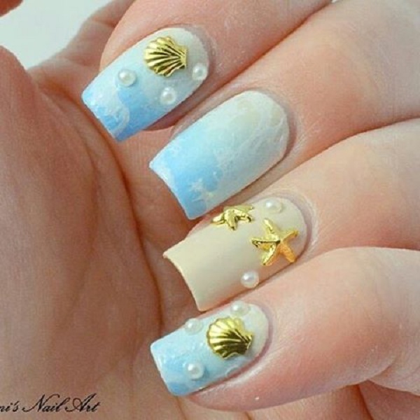 45 Ocean Nail Art Ideas | Art and Desi