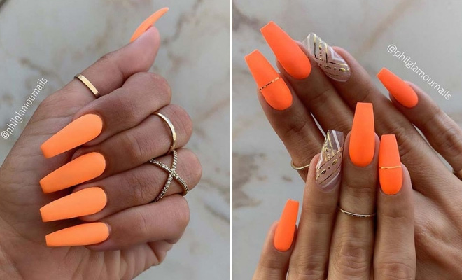 Orange Nail Designs