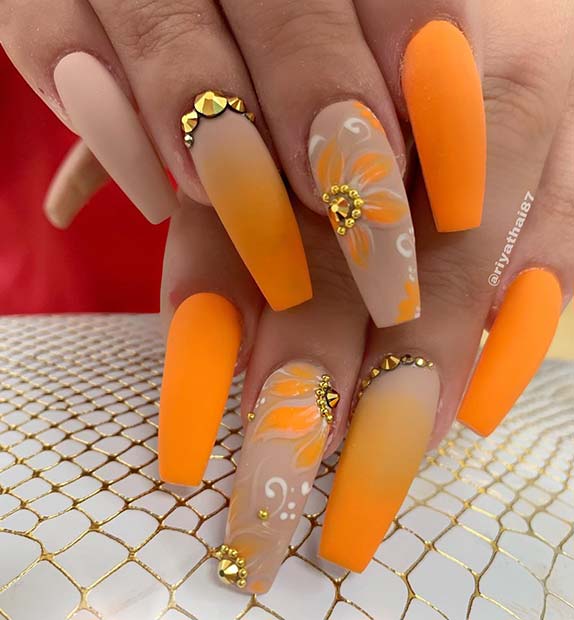 23 of the Best Orange Nail Art Ideas and Designs | StayGl