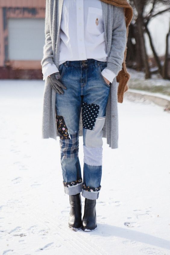 21 Ways to Follow the Patchwork Jeans Trend | Denim diy, Jeans d