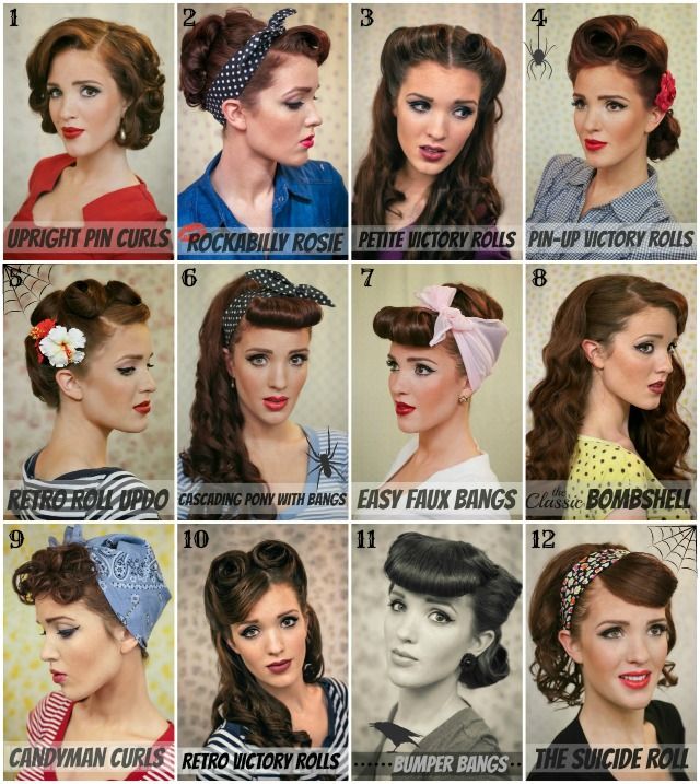 Vintage Pin Up Hairstyle - AllDayCh