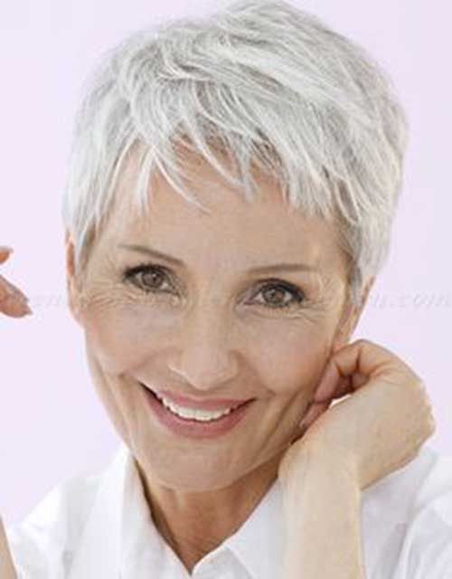 Cool Pixie Haircut for Older Ladies | Short grey hair, Hair styles .
