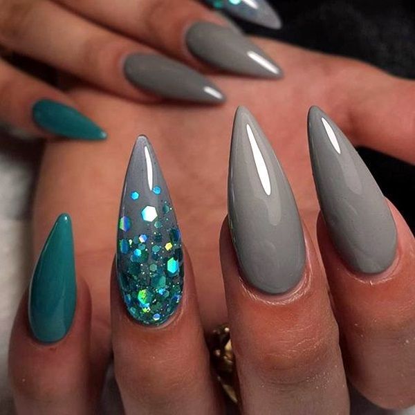 50 Easy Stiletto Nails Designs and Ideas | Sharp nails, Pointed .