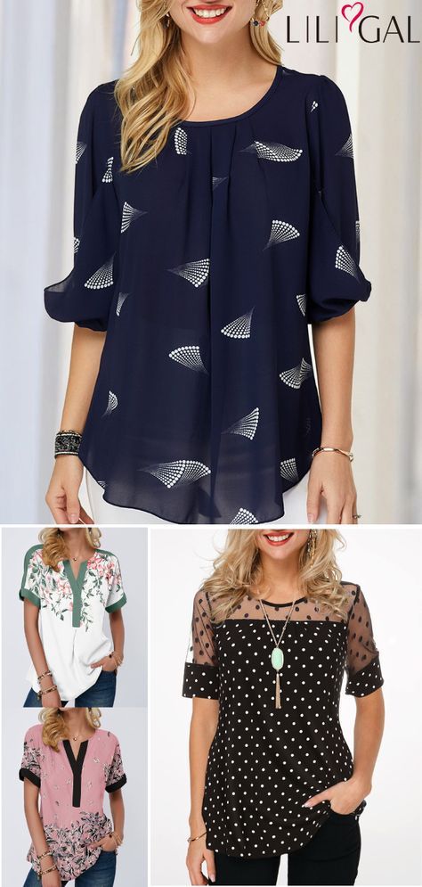 Polka Dot Blouses for Spring/Summer