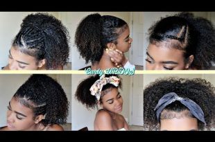 CUTE and EASY Updos/Ponytails Hairstyles for CURLY and NATURAL .