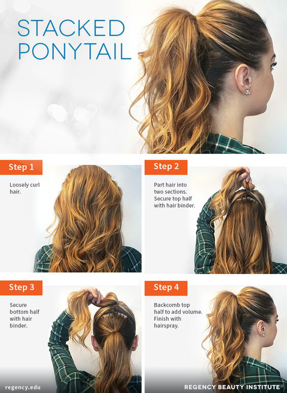 How to Create a Stacked Ponytail | High ponytail hairstyles .
