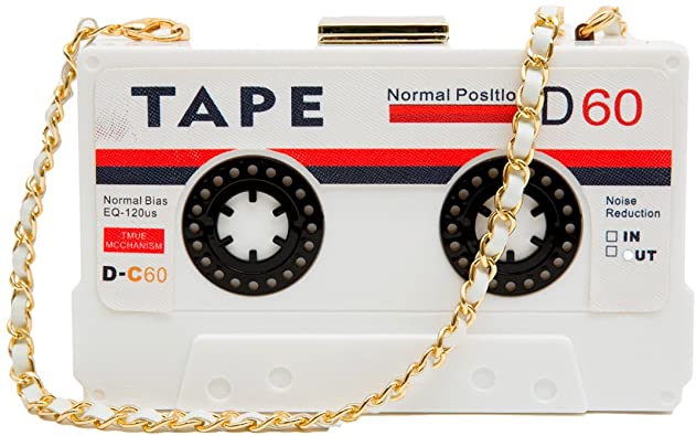 Amazon.com: Zarapack Cassette Tape Hard Case Transparent Bag Purse .