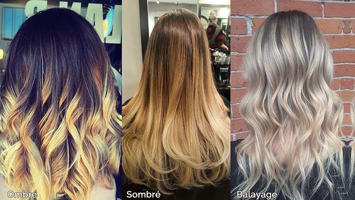Differences among balayage, ombre and sombre hair col
