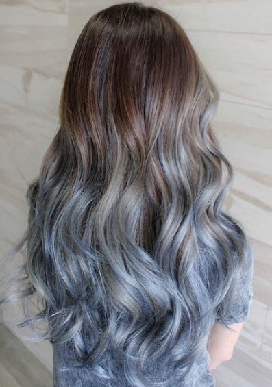 15 Blue Ombre Hairstyles for Wom