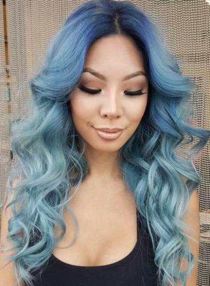 15 Blue Ombre Hairstyles for Wom