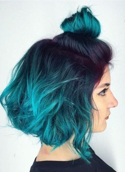 15 Blue ombre hairstyles for women. Ideas for blue ombre hair .