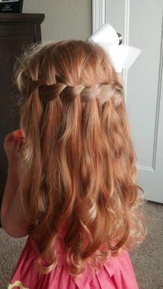 14 Stunning Waterfall French Braids for Girls | Frisuren, Mädchen .